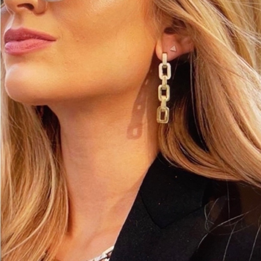 Eddie Borgo Supra Link Drop Earrings